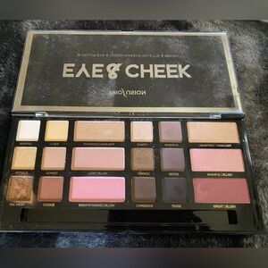 Revolution Eye & Cheek Palette with Cream, Pink, and Brown Shades